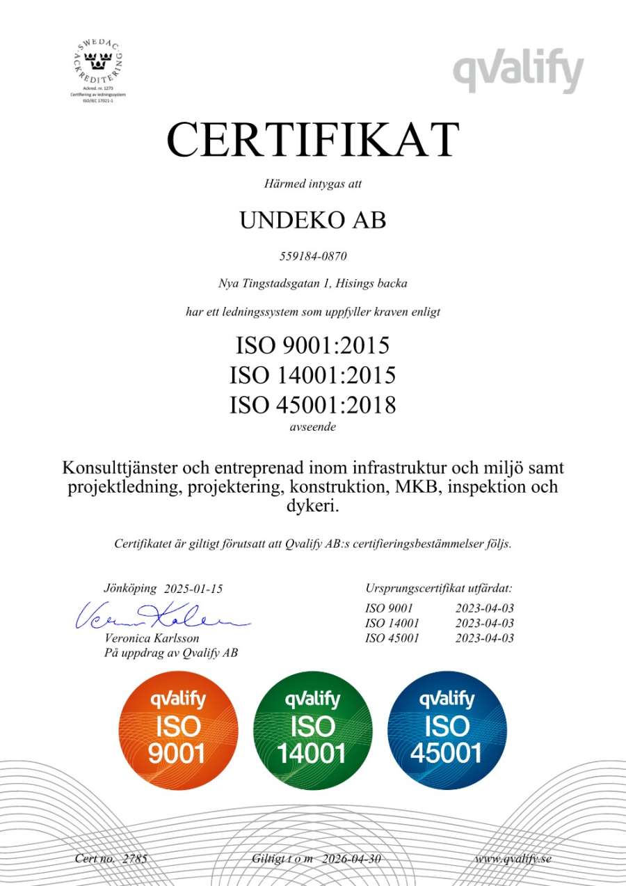 Certifikat Qvalify ISO-9001 ISO-14001 ISO-45001